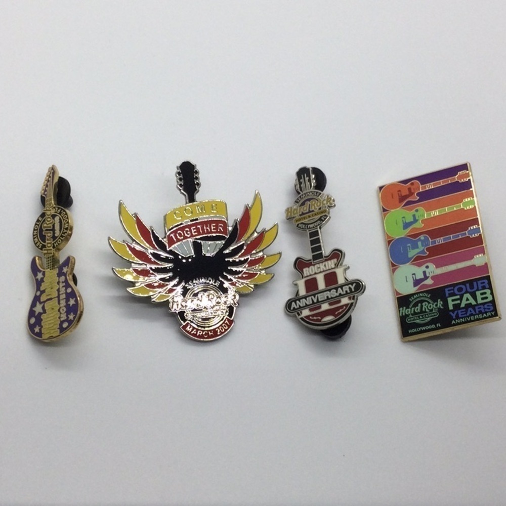4 Seminole Hard Rock Hotel & Casino Pins ( Hollywood Florida ) #2